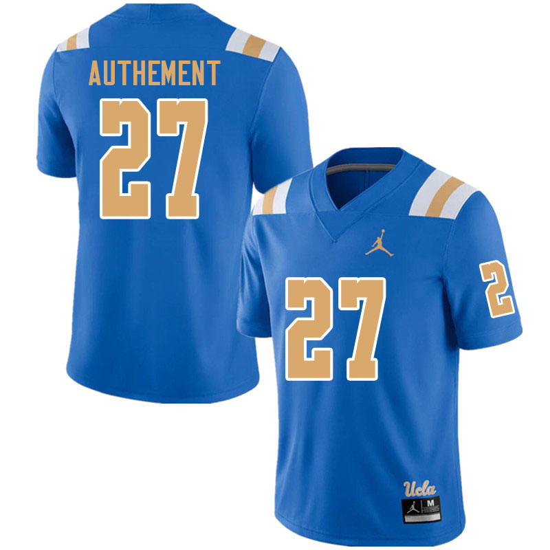 Jordan Brand Men #27 Ashton Authement UCLA Bruins College Football Jerseys Sale-Blue